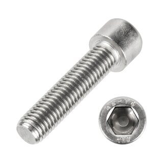 meinschraubenversand.de - Zylinderschrauben M3x8 50 Stück DIN 912 (Teilgewinde, Zylinderkopfschrauben, Innensechskant, ISO 4762) A2 V2A rostfreier Edelstahl - M3 x 8